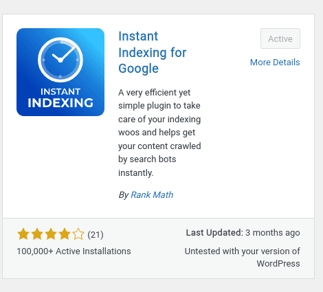 RankMath Instant Index